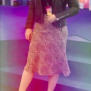 Nasty Gal Pastel Pink Animal Print Slip Skirt